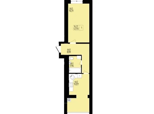 Квартира на пров. Франка Івана, 8 в Хмельницькому, ID 236875, фото №2