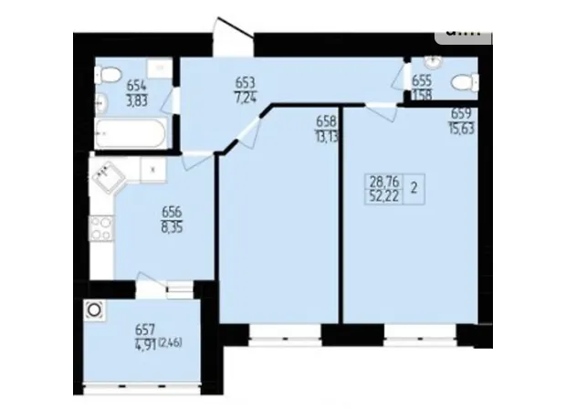 Квартира на пров. Франка Івана, 8 в Хмельницькому, ID 227798, фото №2