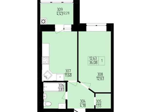 Квартира на пров. Франка Івана, 8 в Хмельницький, ID 236961, фото №2