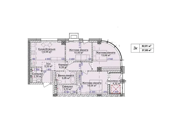 Квартира на вул. Грушевського, 4А в Ужгород, ID 260410, фото №1