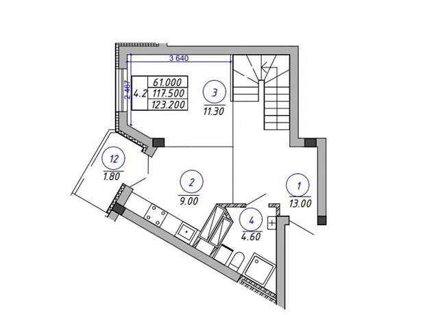 Квартира на вул. Новопольова, 2 в Києві, ID 174534, фото №3