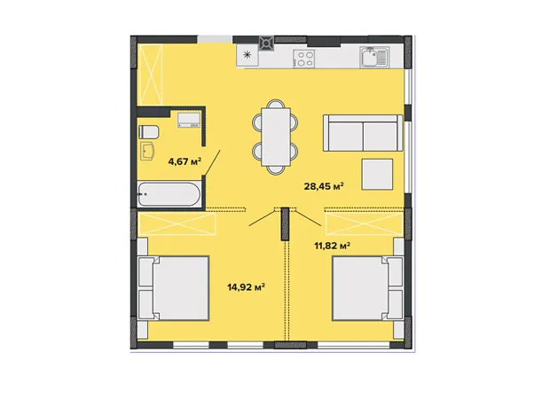 Квартира на вул. Європейська, 2Б в Києві, ID 222144, фото №6
