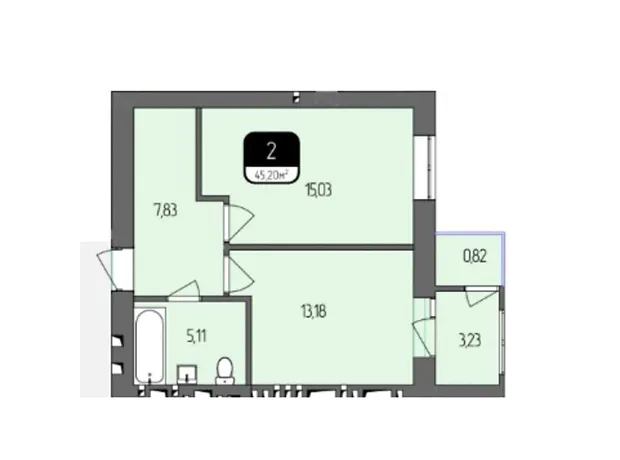 Квартира на вул. Гетьмана Мазепи, 6Ж в Хмельницький, ID 290859, фото №2
