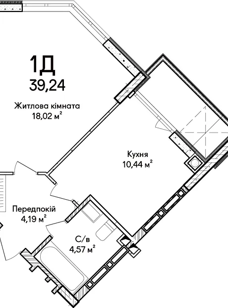 Квартира на вул. Ольги Кобилянської 1В/26 в Києві, ID 303521, фото №3