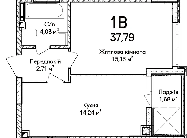 Квартира на вул. Ольги Кобилянської 1В/26 в Києві, ID 300838, фото №3