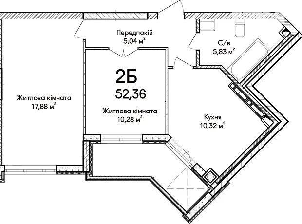 Квартира на вул. Ольги Кобилянської 1В/26 в Києві, ID 236574, фото №23