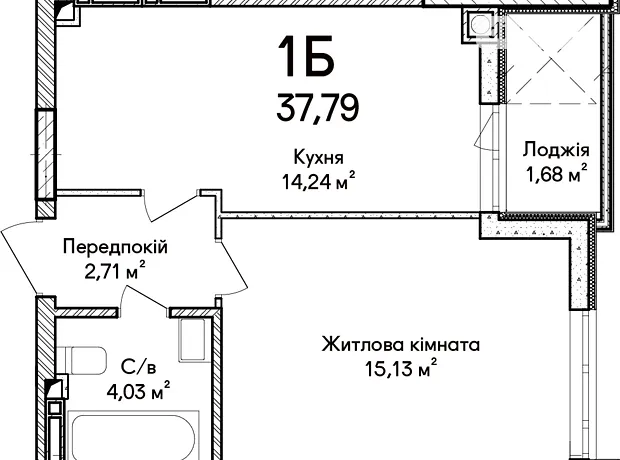 Квартира на вул. Ольги Кобилянської 1В/26 в Києві, ID 300839, фото №6