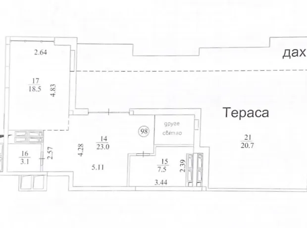 Квартира на вул. Драгомирова, 15Б в Києві, ID 215567, фото №20