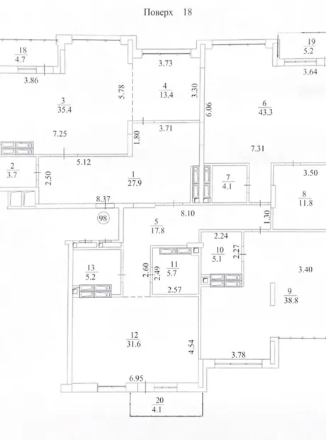 Квартира на вул. Драгомирова, 15Б в Києві, ID 215567, фото №21