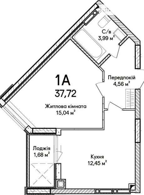 Квартира на вул. Ольги Кобилянської 1В/26 в Києві, ID 228463, фото №2