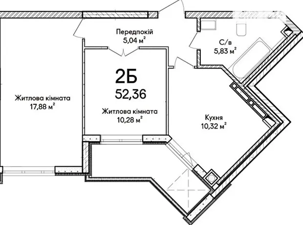 Квартира на вул. Ольги Кобилянської 1В/26 в Києві, ID 230238, фото №3