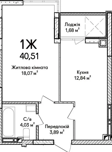 Квартира на вул. Ольги Кобилянської 1В/26 в Києві, ID 230355, фото №4