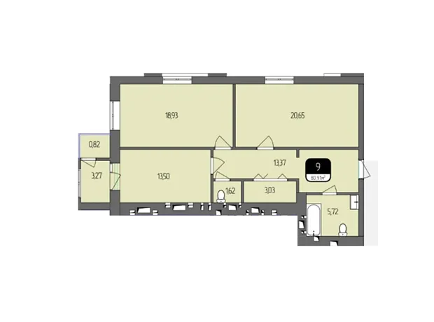Квартира на вул. Гетьмана Мазепи, 6Ж в Хмельницькому, ID 238354, фото №2