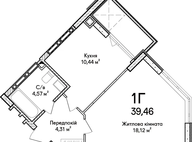 Квартира на вул. Ольги Кобилянської 1В/26 в Києві, ID 222736, фото №14