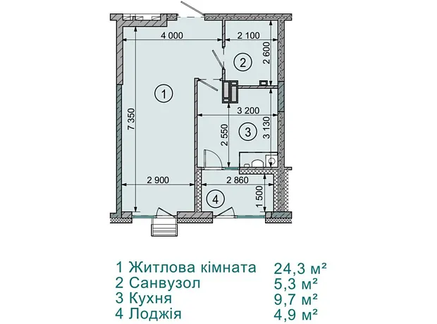 Квартира на вул. Соборна, 77А в Києві, ID 230511, фото №1
