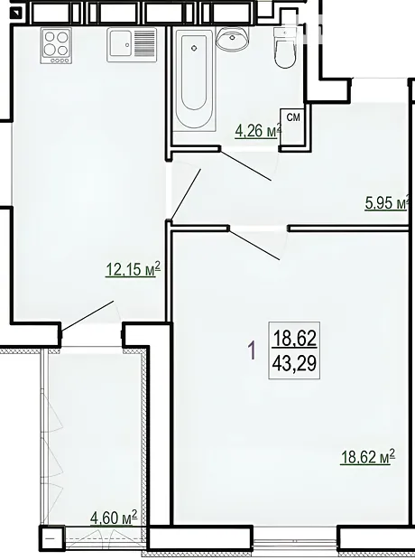 Квартира на вул. Полтавський Шлях, 184 в Харків, ID 163727, фото №3