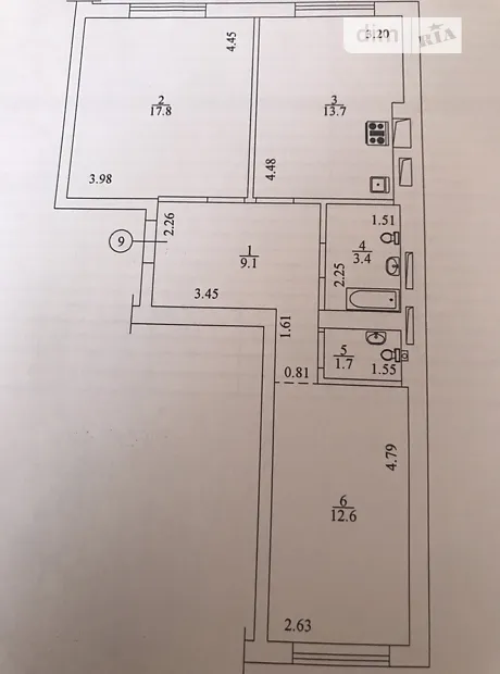 Квартира на вул. Білокур, 5В в Києві, ID 230730, фото №3