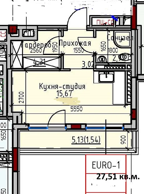 Квартира на вул. Дачна, 28Б в Одесі, ID 190766, фото №9