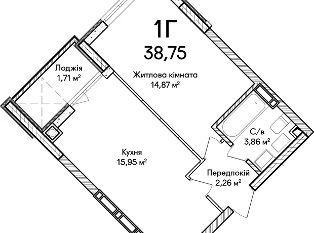 Квартира на вул. Ольги Кобилянської, 1В/19 в Києві, ID 271975, фото №8