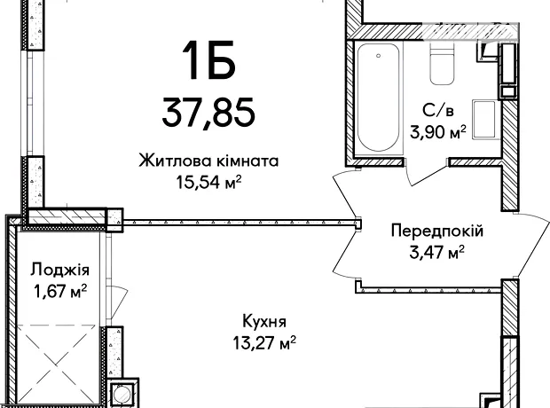 Квартира на вул. Ольги Кобилянської, 1В/19 в Києві, ID 343427, фото №8