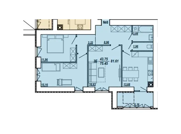 Квартира на вул. Текстильна, 21 в Тернопіль, ID 239939, фото №2