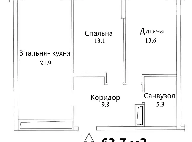 Квартира на вул. Олександра Олеся, 10 в Києві, ID 352457, фото №14