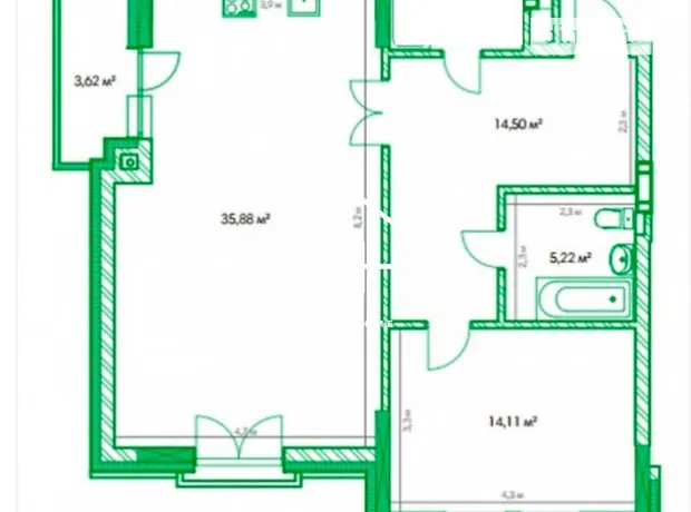 Квартира на вул. Золотоустівська, 30 в Києві, ID 202816, фото №23