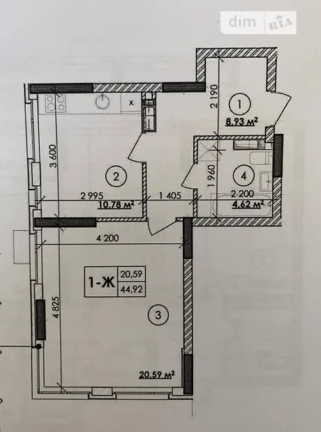 Квартира на вул. Каунаська, 27 в Києві, ID 167417, фото №2