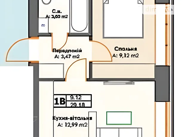 Квартира на вул. Северинівська, 134А в Київ, ID 338811, фото №2