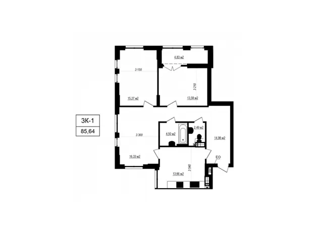 Квартира на вул. Яблунева, 3А в Київ, ID 234263, фото №1