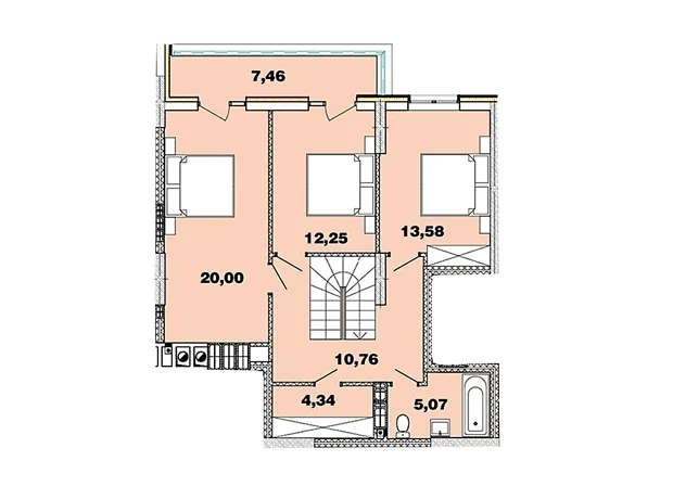 Квартира на вул. Кришталева, 1Б в Києві, ID 221009, фото №2