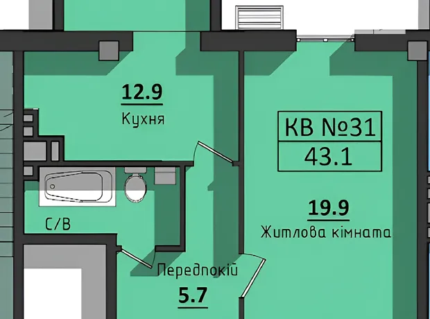 Квартира на вул. Космонавтів в Одесі, ID 261392, фото №1