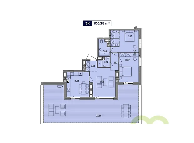 Квартира на вул. Миколайчука, 17 в Львові, ID 174306, фото №2
