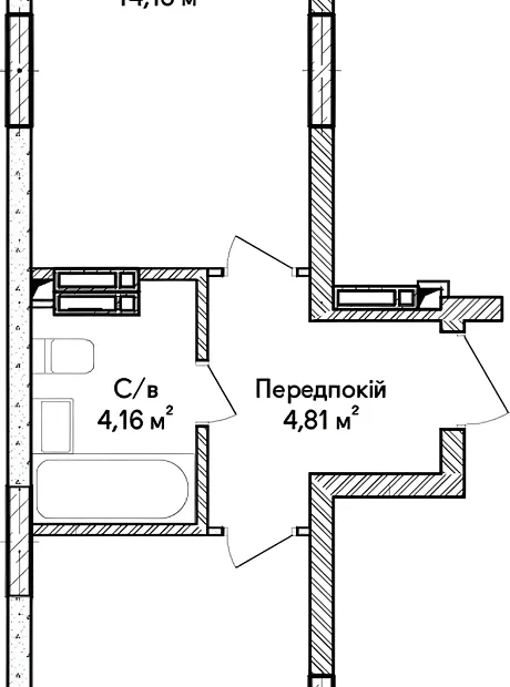 Квартира на вул. Ольги Кобилянської 1В/28 в Києві, ID 232722, фото №9