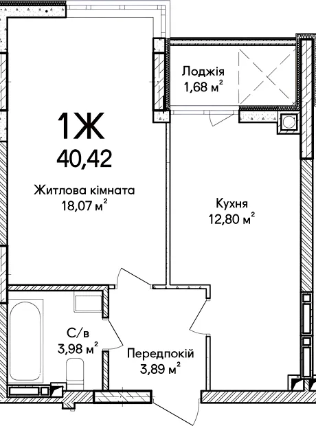 Квартира на вул. Ольги Кобилянської 1В/28 в Києві, ID 234454, фото №3