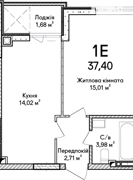 Квартира на вул. Ольги Кобилянської 1В/28 в Києві, ID 236587, фото №3