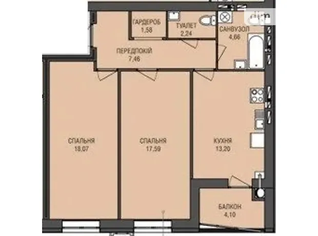 Квартира на вул. Святослава Ріхтера, 40 в Житомир, ID 247204, фото №2