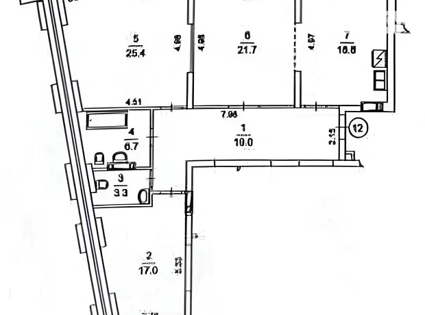 Квартира на вул. Михайла Максимовича, 32А в Києві, ID 176114, фото №9