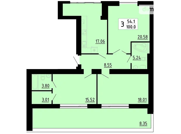 Квартира на вул. Енергетична, 5 в Тернополі, ID 222632, фото №4