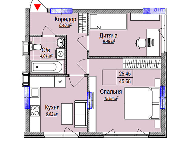 Квартира на вул. Кам'янська, 127 в Києві, ID 192081, фото №1