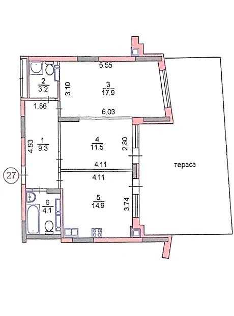 Квартира на вул. Дубищанська, 3 в Києві, ID 184386, фото №3