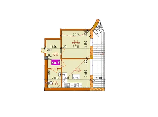 Квартира на вул. Патріарха Володимира в Івано-Франківську, ID 309961, фото №2