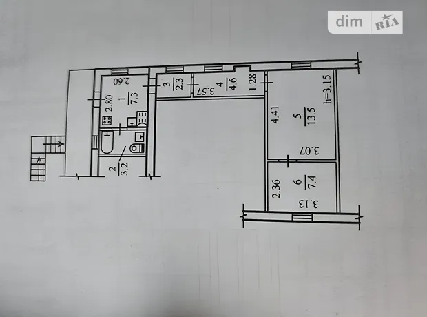 Квартира на вул. Кониського Олександра, 3А в Дніпро, ID 172225, фото №5
