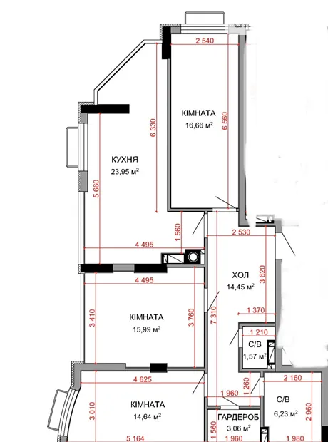 Квартира на вул. Соборна, 151А в Києві, ID 244574, фото №27