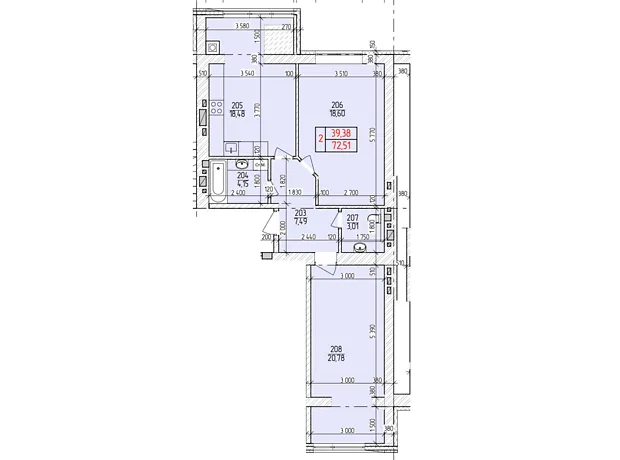 Квартира на вул. Нижня Берегова 2/4 в Хмельницькому, ID 220870, фото №2