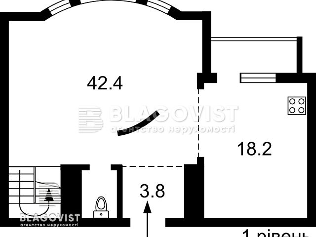 Квартира на вул. Герцена 17-25 в Києві, ID 192924, фото №1