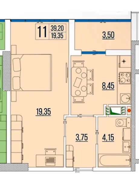 Квартира на вул. Бугаївська в Одесі, ID 212357, фото №5