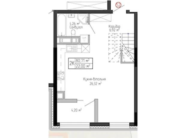 Квартира на вул. Спортивна, 8 в Тернопіль, ID 268285, фото №3