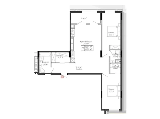 Квартира на вул. Спортивна, 8 в Тернополі, ID 236936, фото №3
