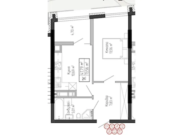 Квартира на вул. Спортивна, 8 в Тернополі, ID 248785, фото №9